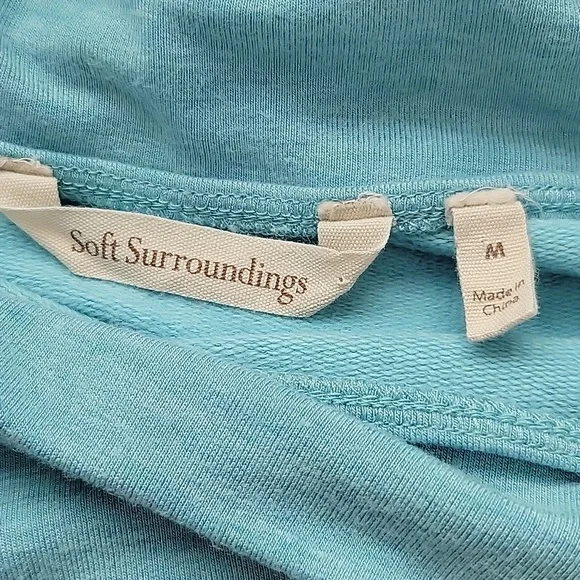 Soft Surroundings Arley Snap Shoulder Tunic Light Blue Green Size Medium - Picture 6 of 7